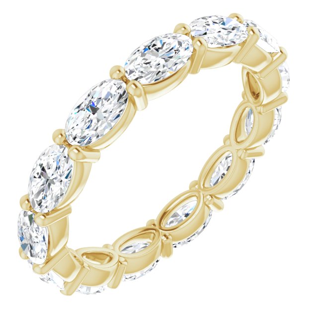 2.73 ct. Oval Diamond East West Set Eternity Band-VIRABYANI
